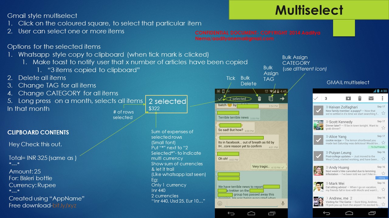 summary multiselect